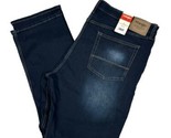NWT Wrangler Authentics Mens Elastic Straight Black Jeans Size 42x30 New - £19.46 GBP