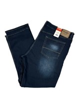 NWT Wrangler Authentics Mens Elastic Straight Black Jeans Size 42x30 New - £19.71 GBP