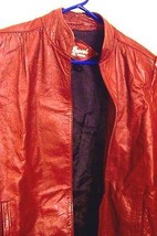 Lapiel Reddish Brown Leather Jacket Size 10 - £46.50 GBP