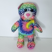 Build A Bear Rainbow Leopard Small Frys Tye dye Stuffed Animal Plush - £15.68 GBP