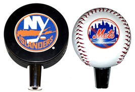 New York Islanders Hockey Puck And New York Mets Baseball Beer Tap Handl... - £43.93 GBP