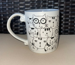 Spectrum CAT Repeat faces EMBOSSED 3D Cats Coffee Mug Cup  Stoneware 16 oz New - £13.58 GBP