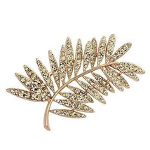 LO2830 - Flash Rose Gold White Metal Brooches with Top Grade Crystal  in Light P - $50.39 CAD