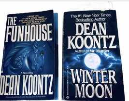 Lot of 2 books by Dean Koontz- Winter Moon &amp; The Funhouse - £19.65 GBP