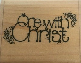 DOTS Rubber Stamp One with Christ Words Religious Christian Flowers Card... - £7.16 GBP