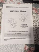 Operator&#39;s Manual 277cc, 357cc &amp; 420 OHV Horizontal Shaft Engine - $13.69 CAD