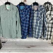 Lot of 4 Wrangler 20X Competition &amp; Roper Men&#39;s XL Western Pearl Snap Shirts - £63.94 GBP