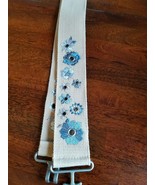 CANVAS Belt - Accented With Embroidered Blue Flowers - $20.46 CAD