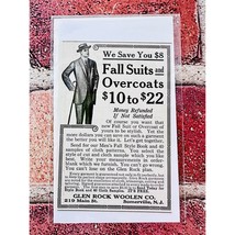 1914 Fall Suits and Overcoats $10 to $22 Glen Rock Woolen Co Orig Vtg PR... - $14.84