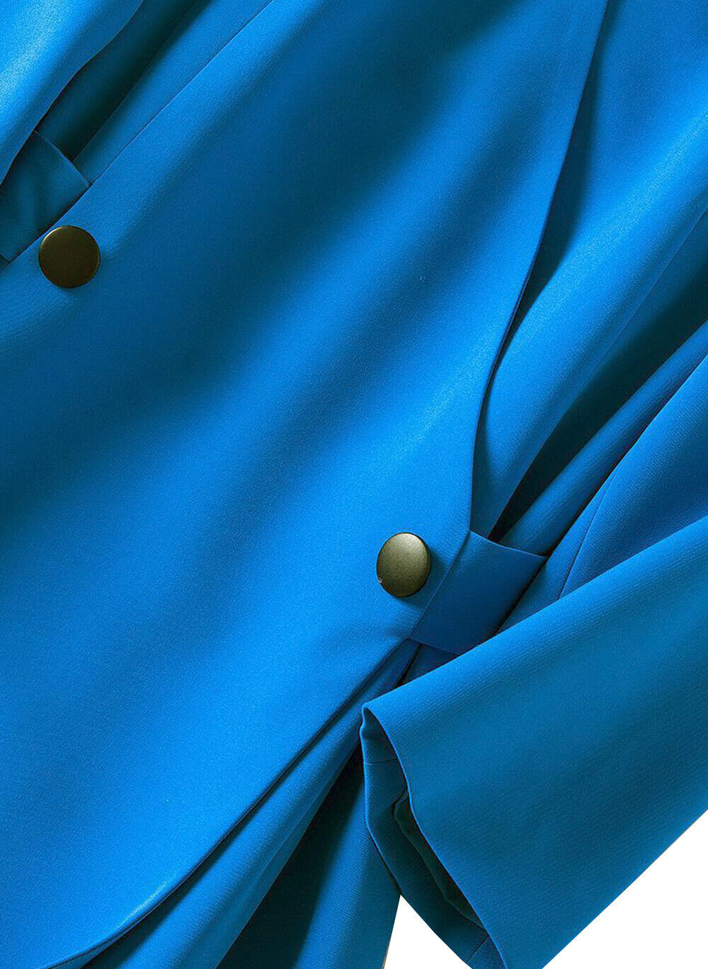 Kate Middleton Inspired Blue 3/4 Sleeve Double-Breasted Wrap Coat Dress OZ Stock Item image 10