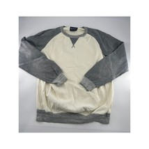 American Rag Sweater Mens Extra Large Gray Cream Pullover Long Sleeve Cotton - $8.60