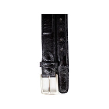 Men's Belvedere Belt Genuine Ostrich Leg up to Size 44 Style 2000 Black image 2
