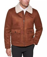 Club Room Jacket Men&#39;s Large Brown Faux Suede Reg Fit Medium Weight Flee... - $82.36 CAD