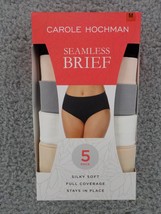 Carole Hochman Seamless Briefs 5 Pk Sz M Silky Soft Full Coverage Stays In Place - £10.65 GBP