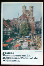 Original Poster Germany Braunschweig Market Cathedral - £23.59 GBP