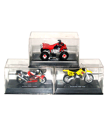 3 x New-Ray Diecast Miniature Motorcycles Honda Suzuki - Bundle - $12.97