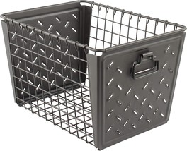 Macklin, Stamped Steel And Wire Basket For Closet From Spectrum Diversified - $41.96