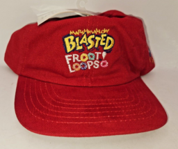 Kellogg’s FRUIT LOOPS marshmellow blasted Cereal Rare Red Hat Cap Adjust... - £16.73 GBP