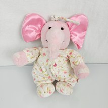 Prestige Musical Stuffed Plush Pink Flower Floral Elephant Crib Pull Toy Lullaby - £78.83 GBP