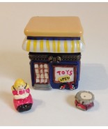 Toy Store Trinket Box Treasure Holder With Toys Collectible Porcelain Hi... - £22.51 GBP