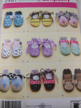 Simplicity 2491 Baby Shoes Booties Monkey Bear Dog Pattern all sizes UNCUT FF - £2.75 GBP