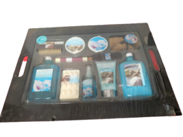 12 Piece Wooden Tray Sea Spray Scent Spa Bath Gift Set Lotions Scrubs Gels New - £19.78 GBP