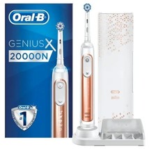 Oral-B Braun 20000N Genius X Electric Toothbrush Rose Gold AI Bluetooth 1 Head - £474.02 GBP