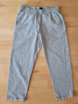 J.Crew Women&#39;s Gray &amp; White Striped Linen Cotton Blend Drawstring Pants ... - $19.38