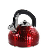 MegaChef 3 Liter Stovetop Whistling Kettle in Red - £35.96 GBP