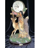 Rubg’s Collection Crosa Battery Mantle Clock Buck Deer Maiden Works Good - £87.92 GBP