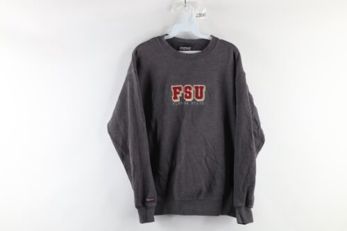 Vintage 90s JanSport Mens Medium Faded Florida State University Sweatshirt Gray - $59.35