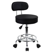Ergonomic Height Adjustable PU Leather Rolling Stool with Footrest for O... - $1,446.08 MXN