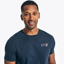 Nautica Men&#39;s Sustainably Crafted Ocean Challenge Graphic T-Shirt Navy-Small - $19.99