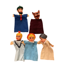 Vintage Rubber Head Fairy Tale Puppets Lot of 5 Little Red Riding Hood - $39.00