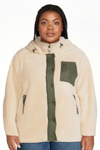 Mark Alan Women&#39;s Plus Size Oversized Faux Sherpa Coat Oatmeal - Size 3XL - $24.99