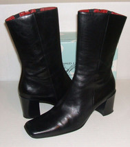 DONALD J PLINER Women&#39;s FRANCI Italian Black Leather Fashion Zipper Boot... - $149.99