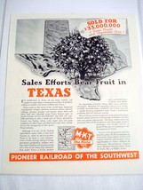 1937 MKT The Katy Ad Pioneer Railroad of the Southwest - £7.97 GBP