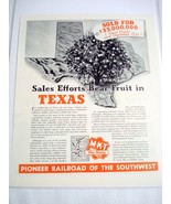1937 MKT The Katy Ad Pioneer Railroad of the Southwest - £7.85 GBP
