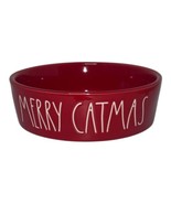 RAE DUNN Holiday Christmas MERRY CATMAS Red Cat Kitten Food Bowl 5 Inch - $12.96 CAD