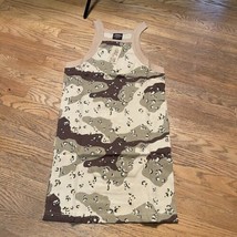 Desert Camo Tank Top Extra Long Y2K Shirt ESMX NWOT Streetwear Hip Hop Sz 3XL - £14.26 GBP