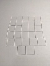 Set Of (27) Clear Square Miniature Bases 20mm 1.5mm Thickness - £26.80 GBP