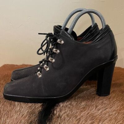 Donald J Pliner Womens Duke Travel Black Suede Booties Leather Italy Whi... - $58.71