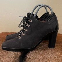 Donald J Pliner Womens Duke Travel Black Suede Booties Leather Italy Whi... - $58.71