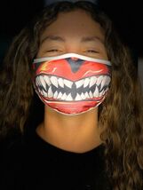 Reversible Kids Washable Dry-Fit Mouth Face Mask Teeth Foxy Animatronic ... - $8.96