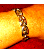Beautifully textured silver Monet vintage bracelet - $33.92 CAD