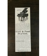 Vintage 1904 Ivers &amp; Pond Pianos Original Ad - 721 - £5.20 GBP