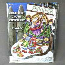 Design Works Counted Cross Stitch Stocking Kit Stained Glass Window Joan... - $12.55