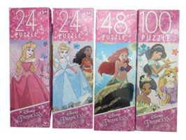 Four 24 &amp; 48 Piece Disney Princess Puzzles Ages 5+ New In Boxes - $6.00