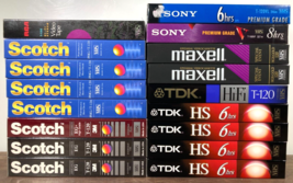 Lot Of 17 Blank Sealed Vhs Tapes Brand New T-120 Scotch Tdk Maxell Sony Rca - £39.80 GBP