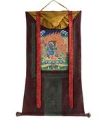 VAJRAPANI/ DHARMA PROTECTOR/  SMOKY TIBETAN THANGKA PAINTING WITH SILK B... - €133,23 EUR